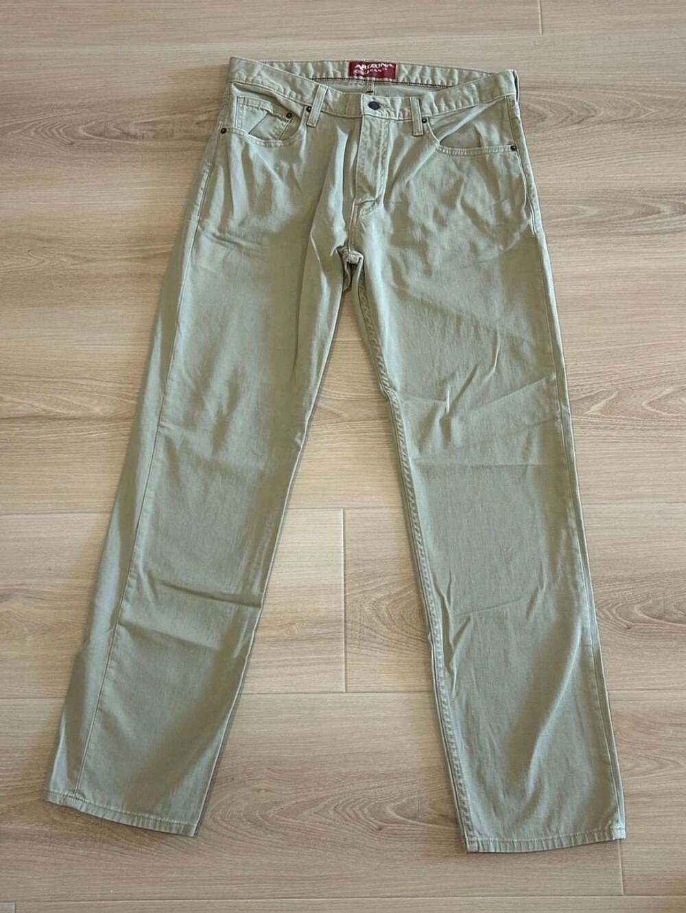 Arizona Jeans Co. Straight Leg Twill Pants Size 33x32 Khaki